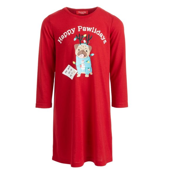 Family Pajamas Other - NWT Family Pajamas Girls Matching Nightgown Happy Pawlidays 2T 3T 4 5 6 7 8